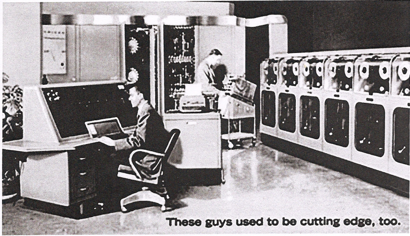 The image shows the computer mainframes by UNIVAC